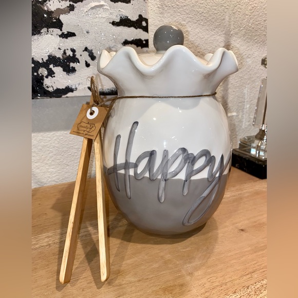 NWT Mud Pie Happy Cookie Jar - Picture 4 of 5